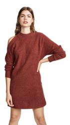 Michelle Mason Cold Shoulder Sweater Dress