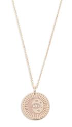Zoe Chicco 14k Gold Small Celestial Protection Medallion Necklace