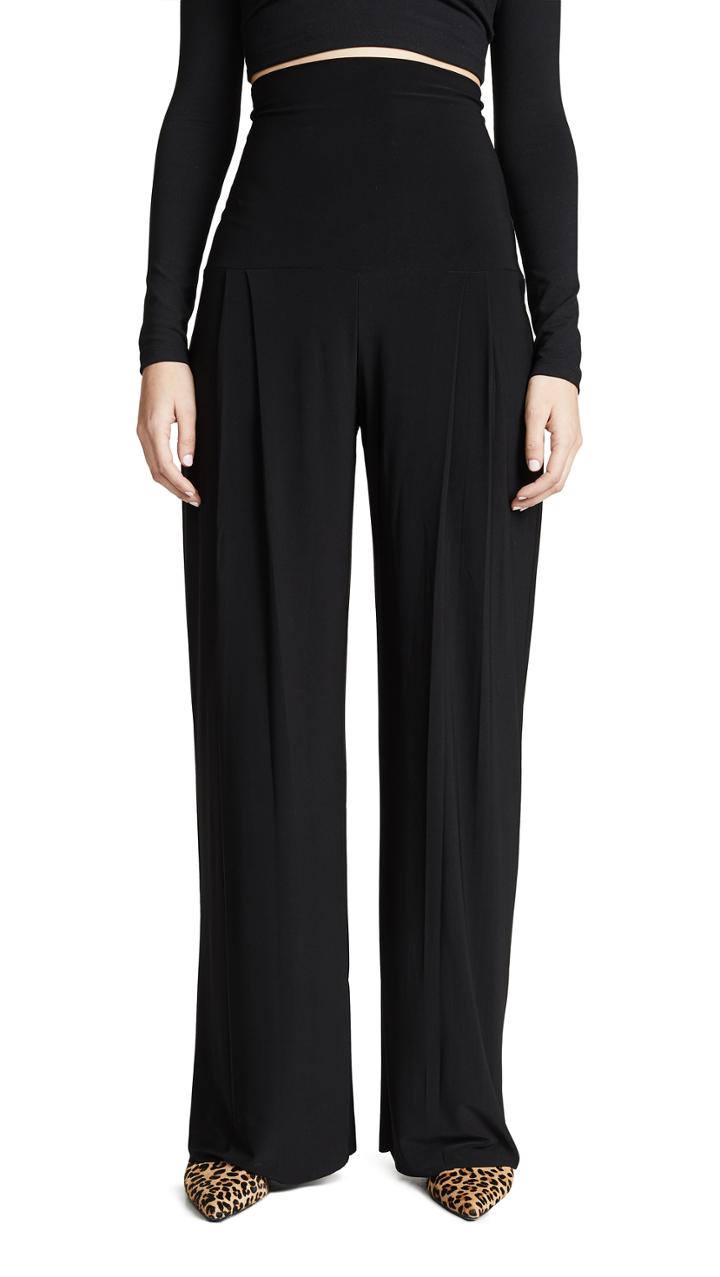 Norma Kamali High Waist Pleat Pants