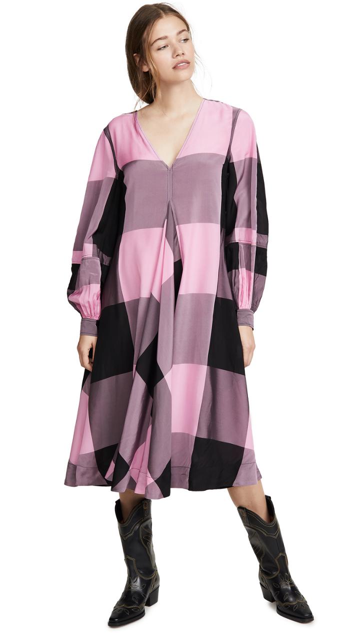 Ganni Check Dress