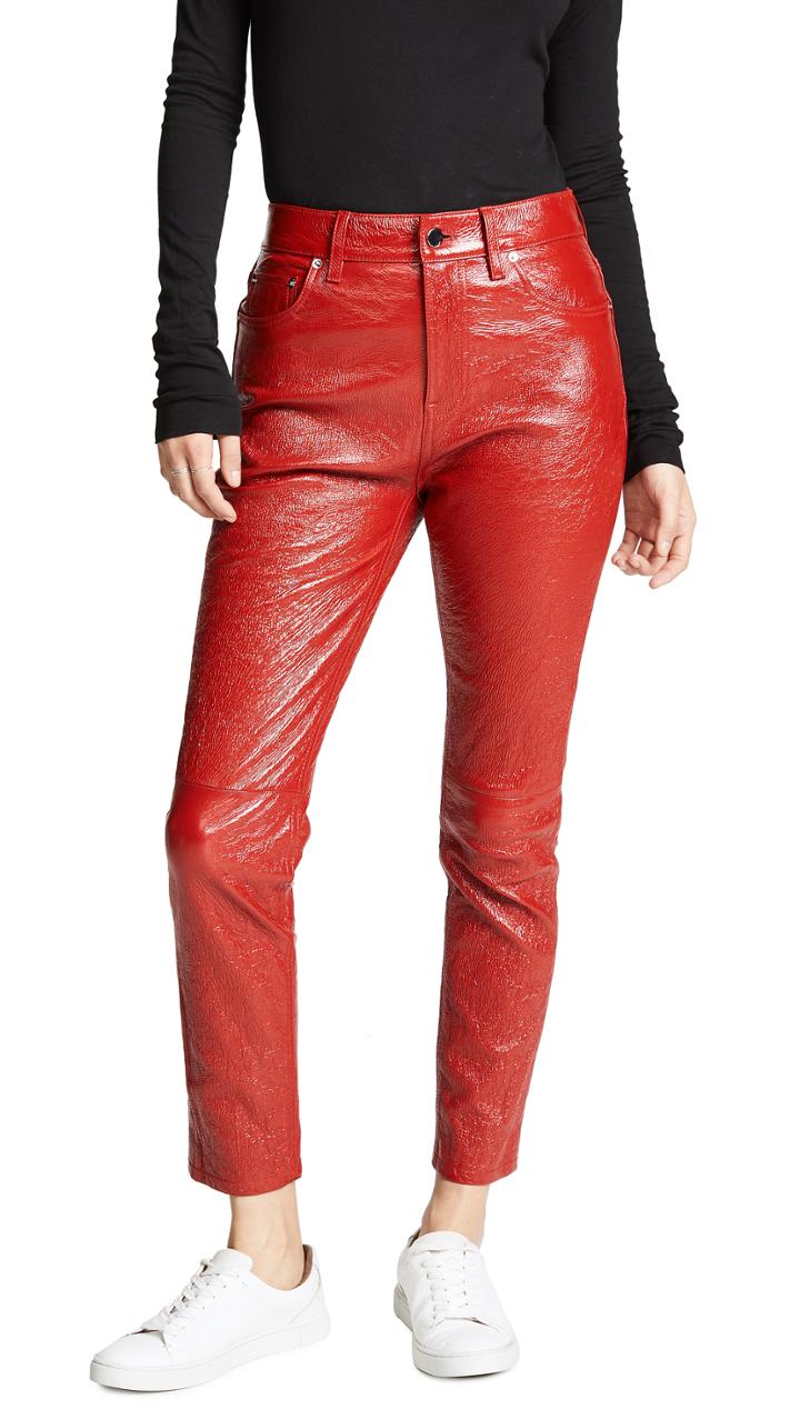 Derek Lam 10 Crosby Patent Leather Lou Pants