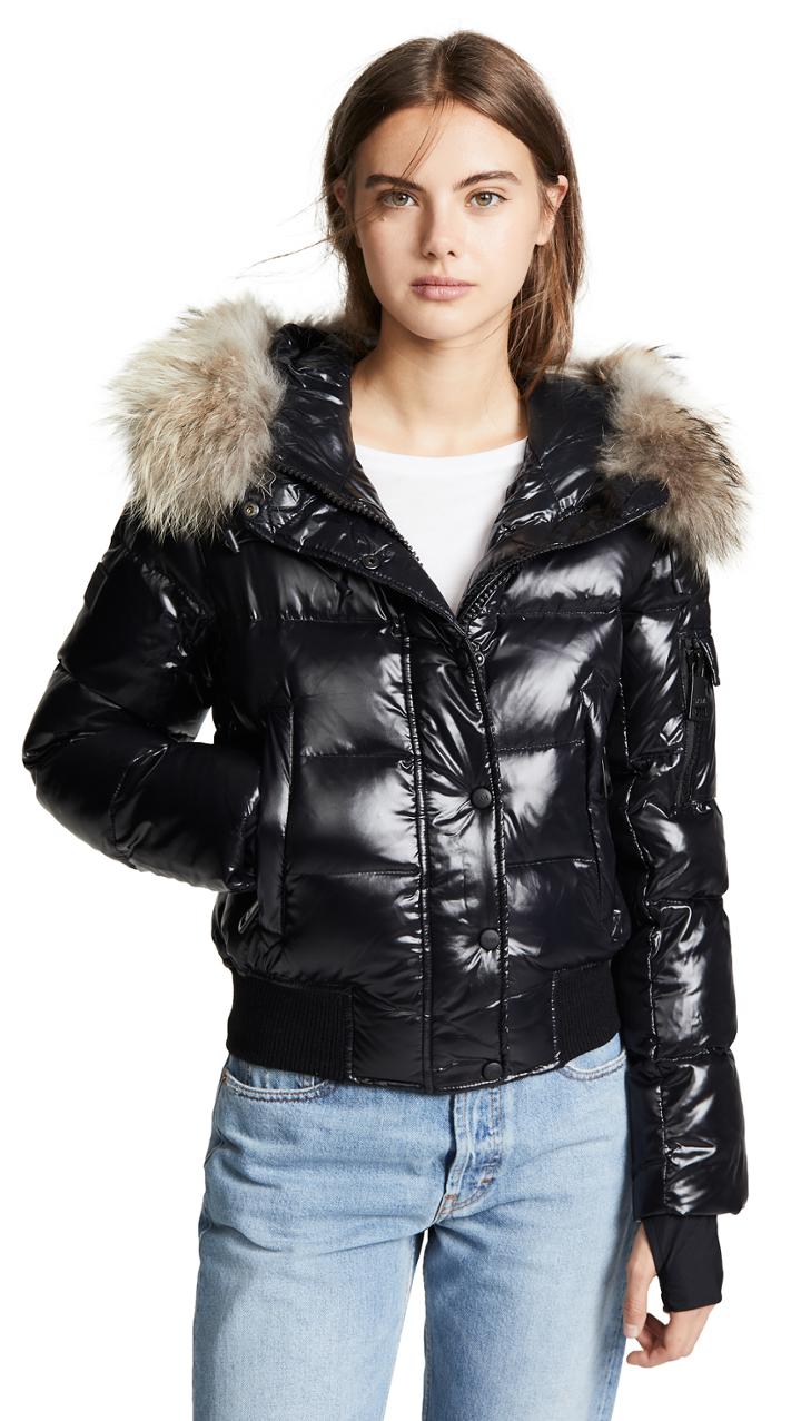 Sam Skyler Short Down Jacket With Fur
