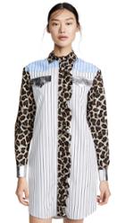 Msgm Mixed Print Shirtdress