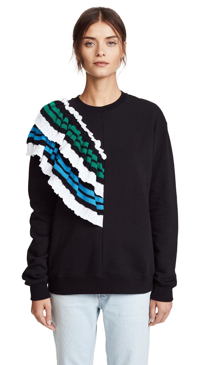 Msgm Sweatshirt With Crochet Detail
