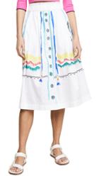 Mira Mikati Rainbow Trim Midi Skirt