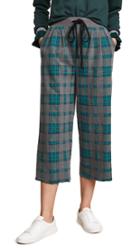 J O A Plaid Cropped Jogger Pants