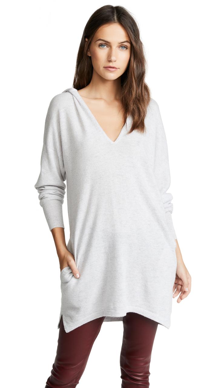 Le Kasha Laguna V Neck Cashmere Hoodie
