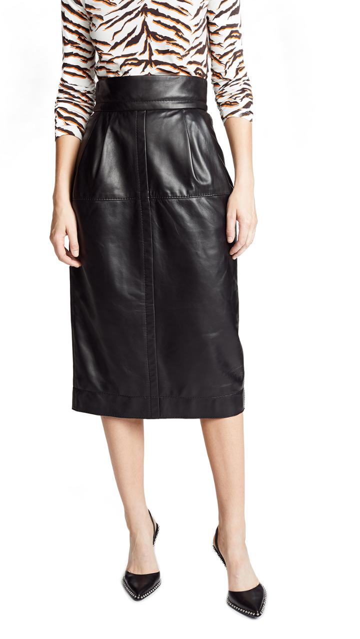 Marc Jacobs High Waisted Leather Skirt