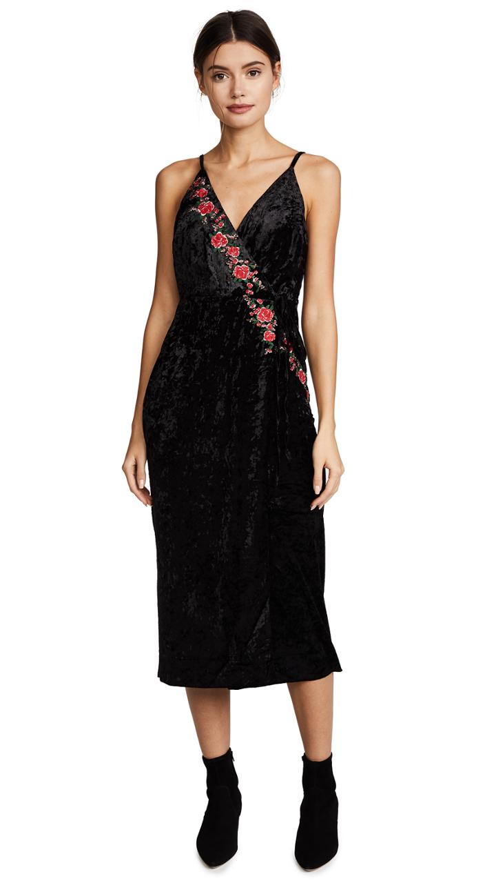 Moon River Floral Velour Dress