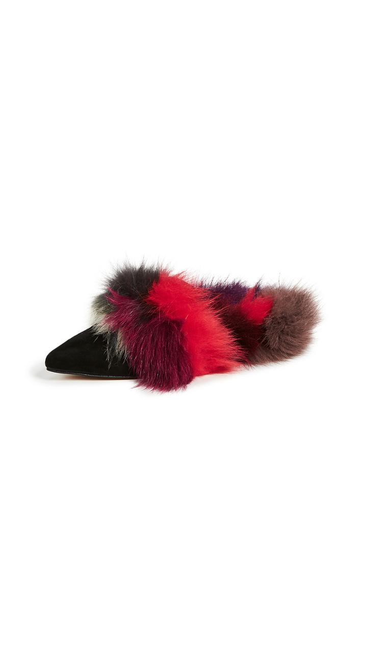 Rebecca Minkoff Roree Fur Mules