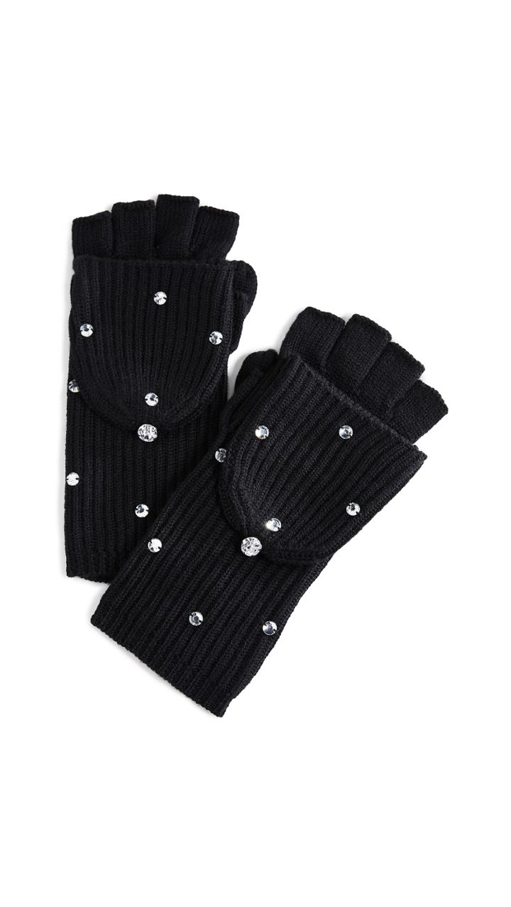 Kate Spade New York Bedazzled Pop Top Gloves