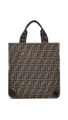 What Goes Around Comes Around Fendi Brown Zucca Folding Tote Bag
