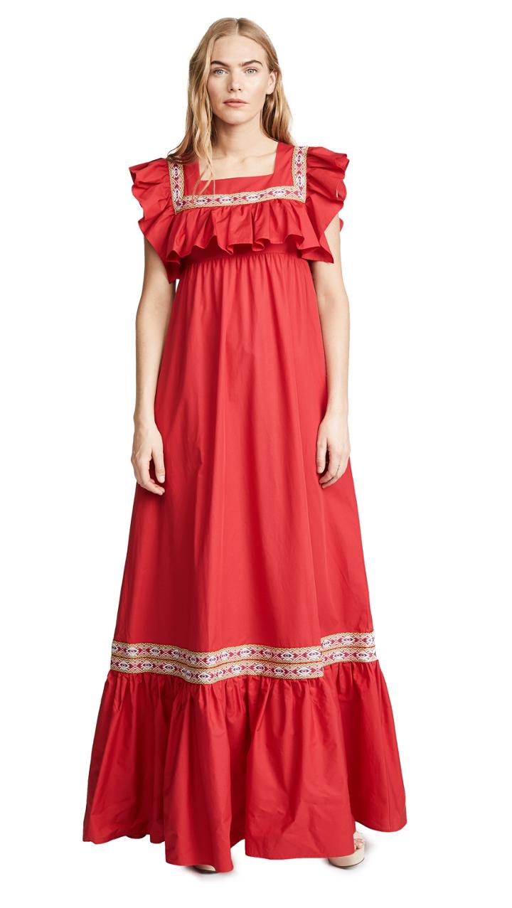 Stella Jean Maxi Dress With Bib