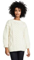 I Love Mr Mittens Aran Crew Neck Sweater