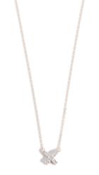 Adina Reyter 14k Gold Super Tiny Solid Pave X Necklace