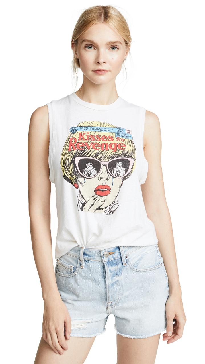 Re Done Kisses For Revenge Muscle Tank Top