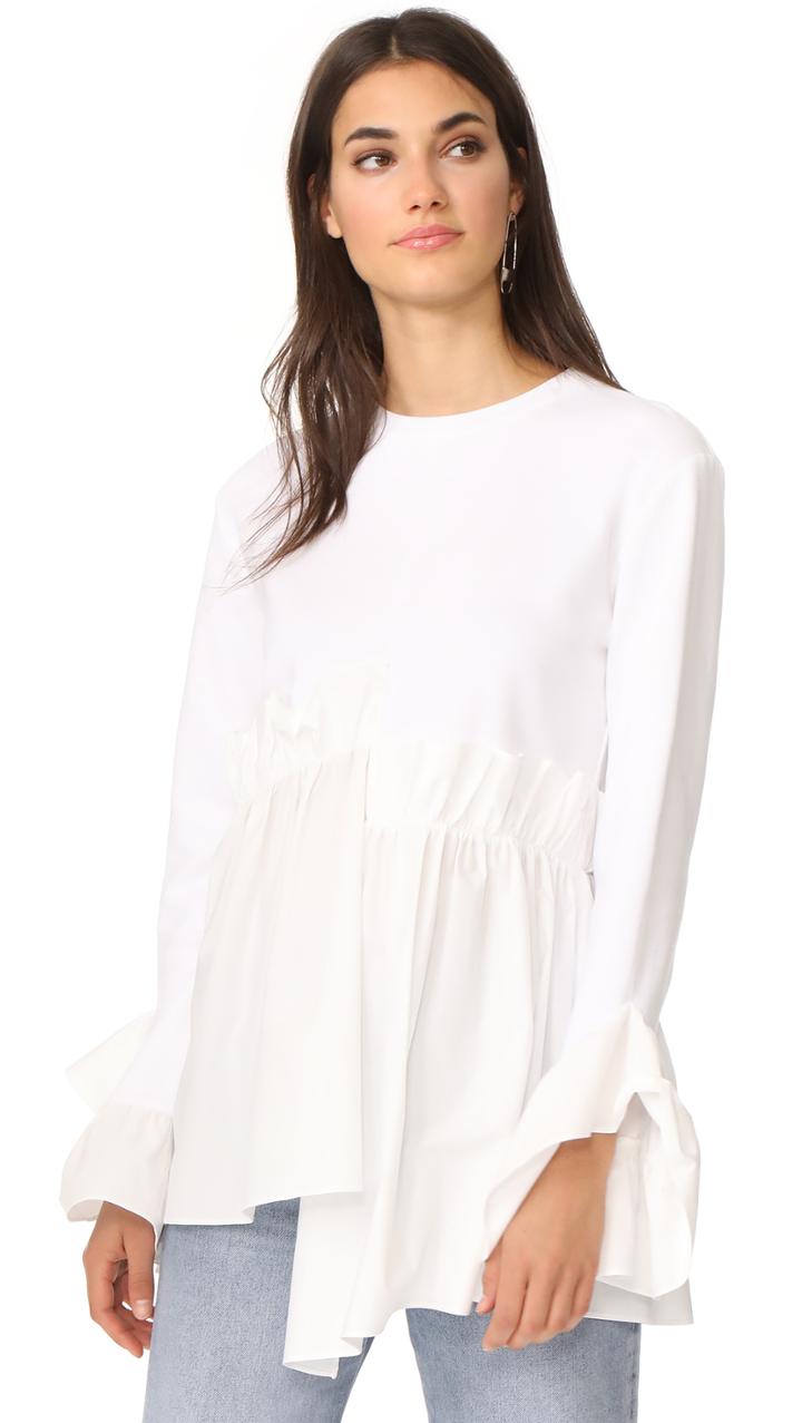 Goen J Jersey Poplin Top