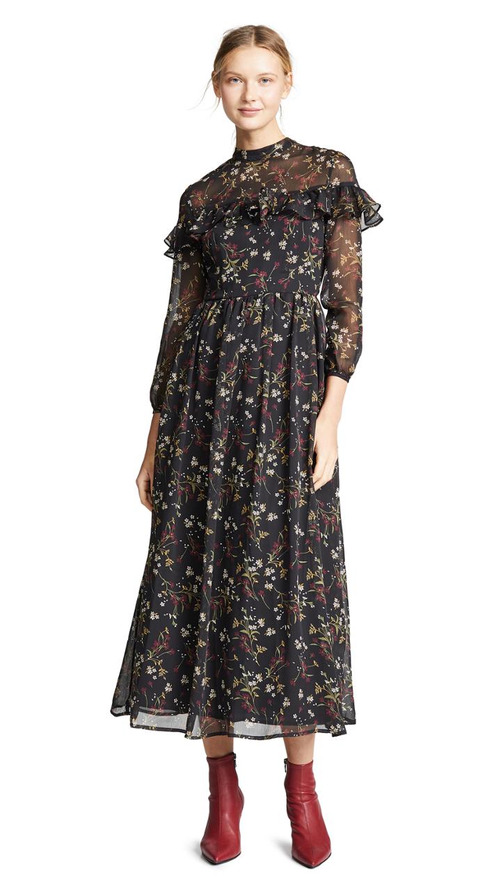 Bb Dakota Floral Attire Chiffon Dress