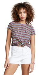 Madewell Striped Rena Knot Front Tee