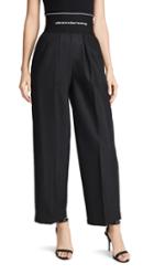Alexander Wang Cotton Trench Trousers With Logo Elastic Waistband
