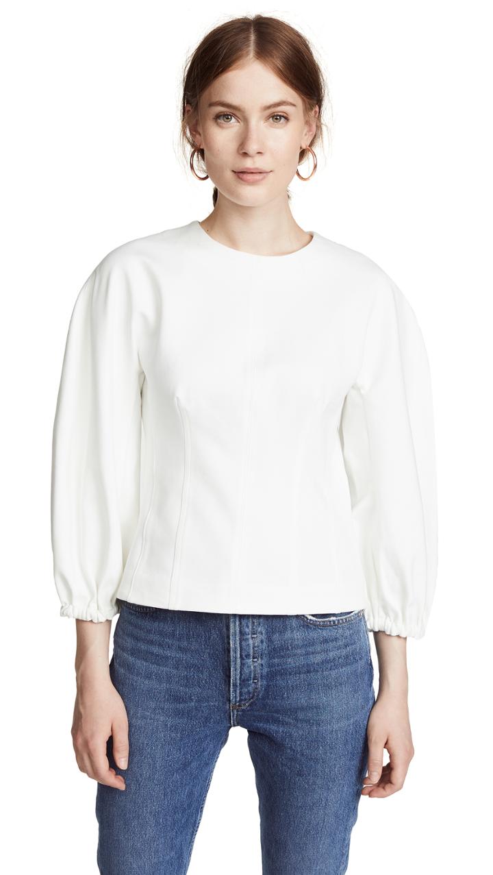 Tibi Balloon Sleeve Corset Top