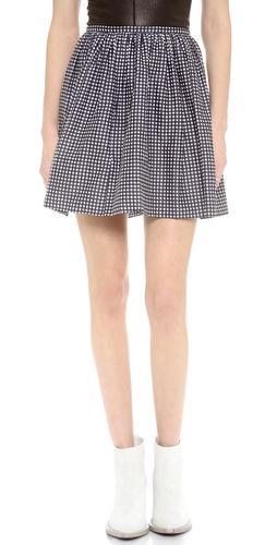 Madewell Gingham Shirred Skirt