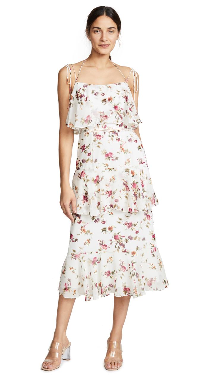 Wayf Banner Swing Midi Skirt