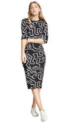Alice Olivia X Keith Haring Delora Fitted Crew Neck Dress