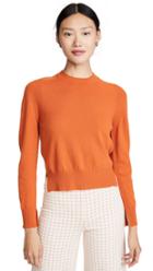 Rosetta Getty Cropped Slit Pullover Sweater
