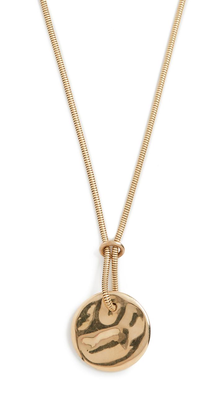 Soko Ripple Disc Pendant Neckalce
