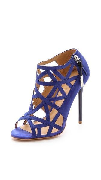 L.a.m.b. Flower Cutout Sandals - Indigo Blue
