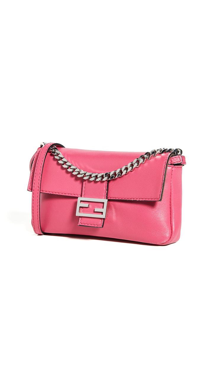 What Goes Around Comes Around Fendi Pink Nappa Micro Baguette Bag