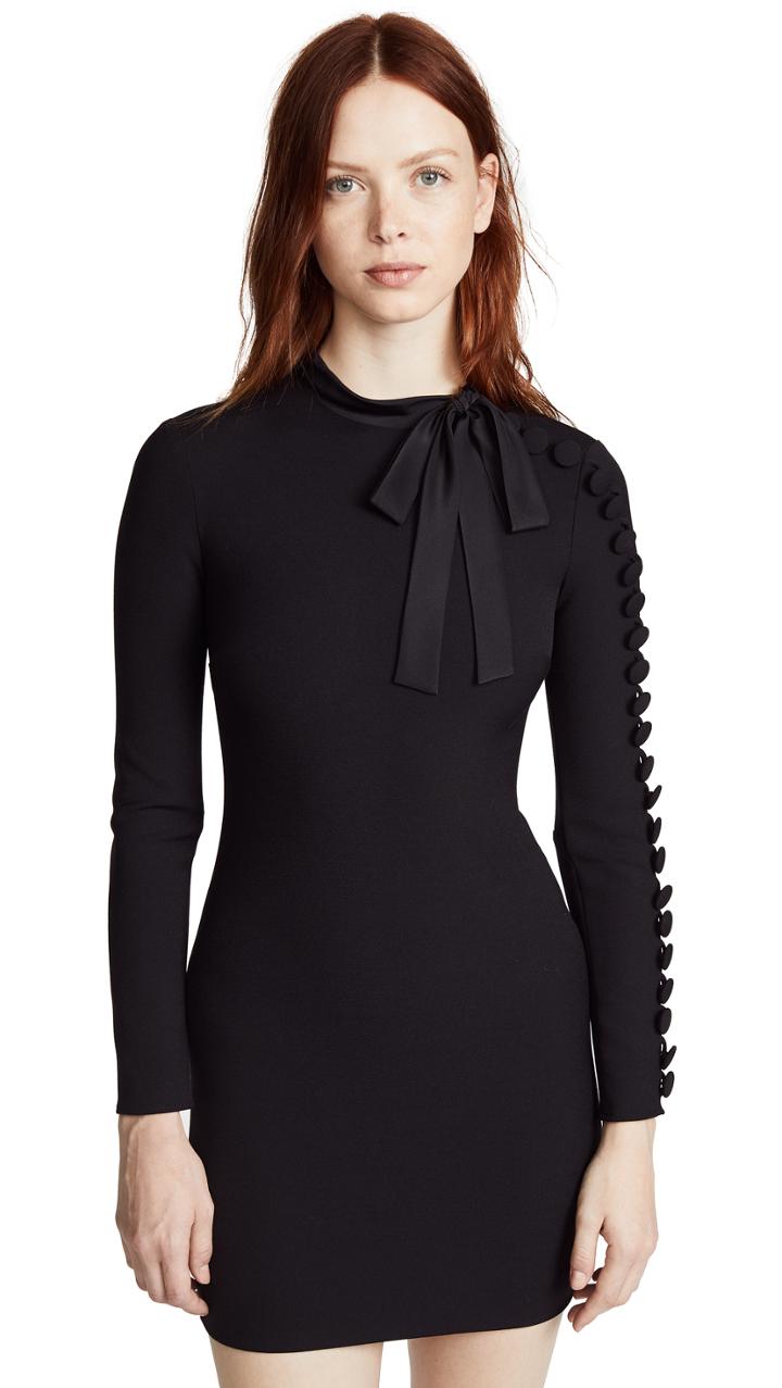 Red Valentino Tie Neck Dress