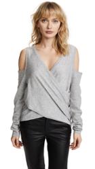 Line Dot Roslyn Cold Shoulder Sweater