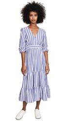 Madewell Ruffle Sleeve Tiered Dress In Ava Stripe