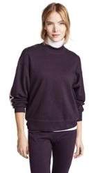 David Lerner Mock Neck Pullover With Taping