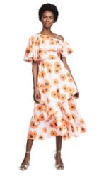 Vika Gazinskaya One Shoulder Floral Dress