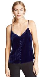L Agence Jemiliana V Neck Button Cami
