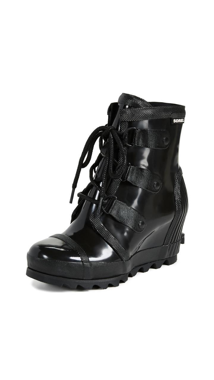 Sorel Joan Rain Wedge Gloss Boots