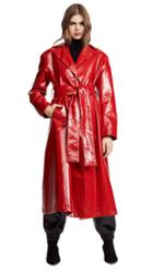 Msgm Faux Leather Trench Coat