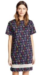 J O A Black Floral Wrap Dress