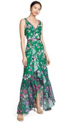 Marchesa Notte Floral High Low Gown