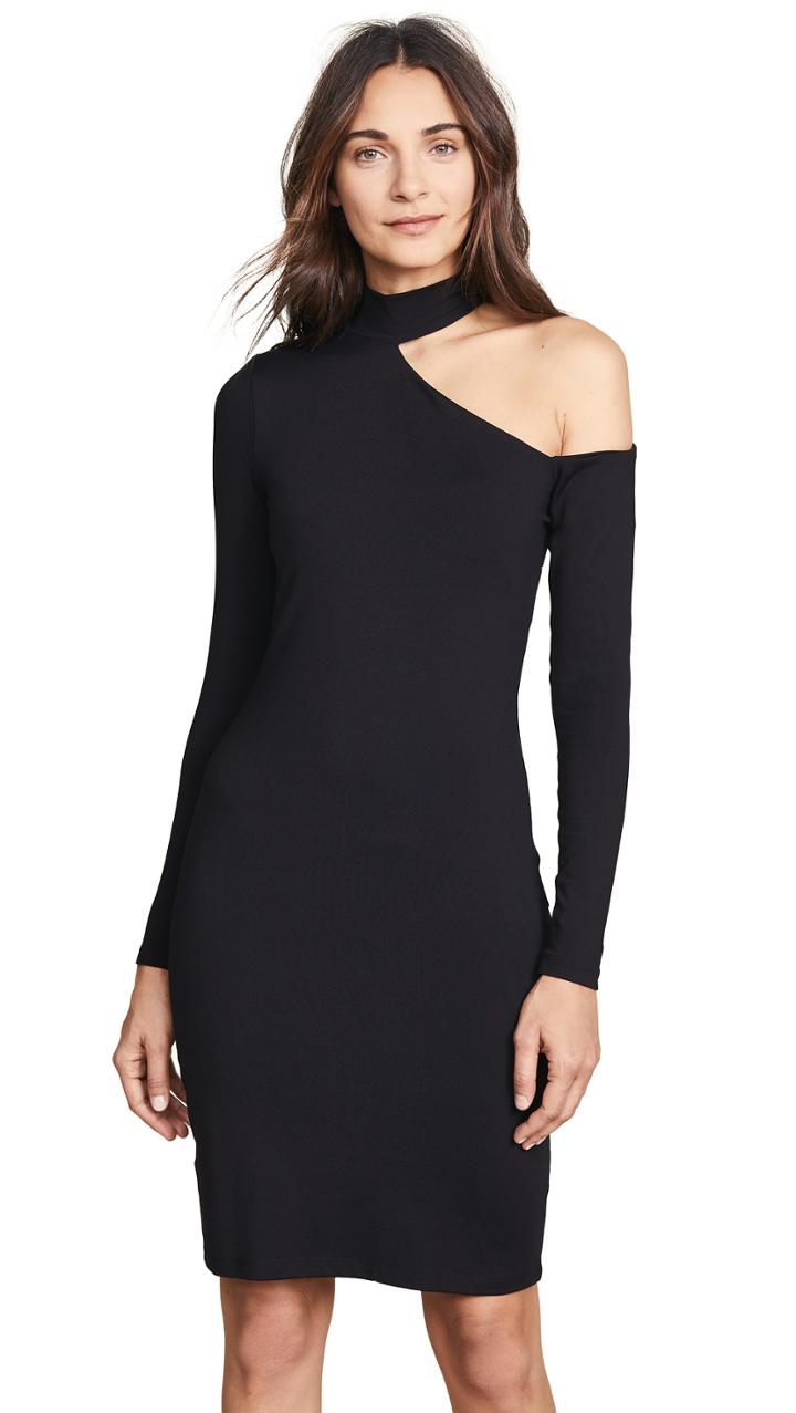 Susana Monaco Open Shoulder Long Sleeve Dress