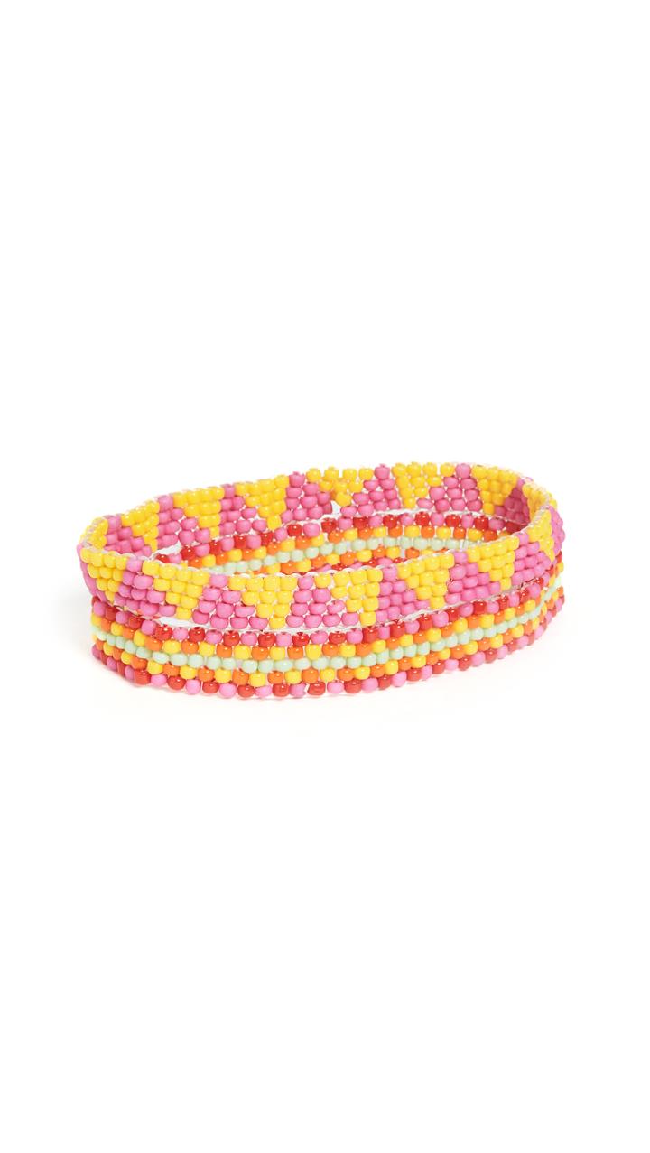 Roxanne Assoulin Patchwork Set Of Two Anklets