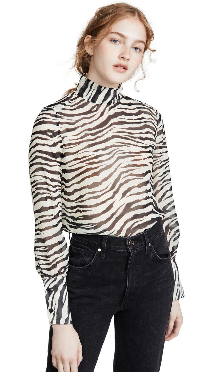 Nili Lotan Mock Neck Top