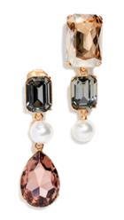 Oscar De La Renta Bold Crystal Earrings