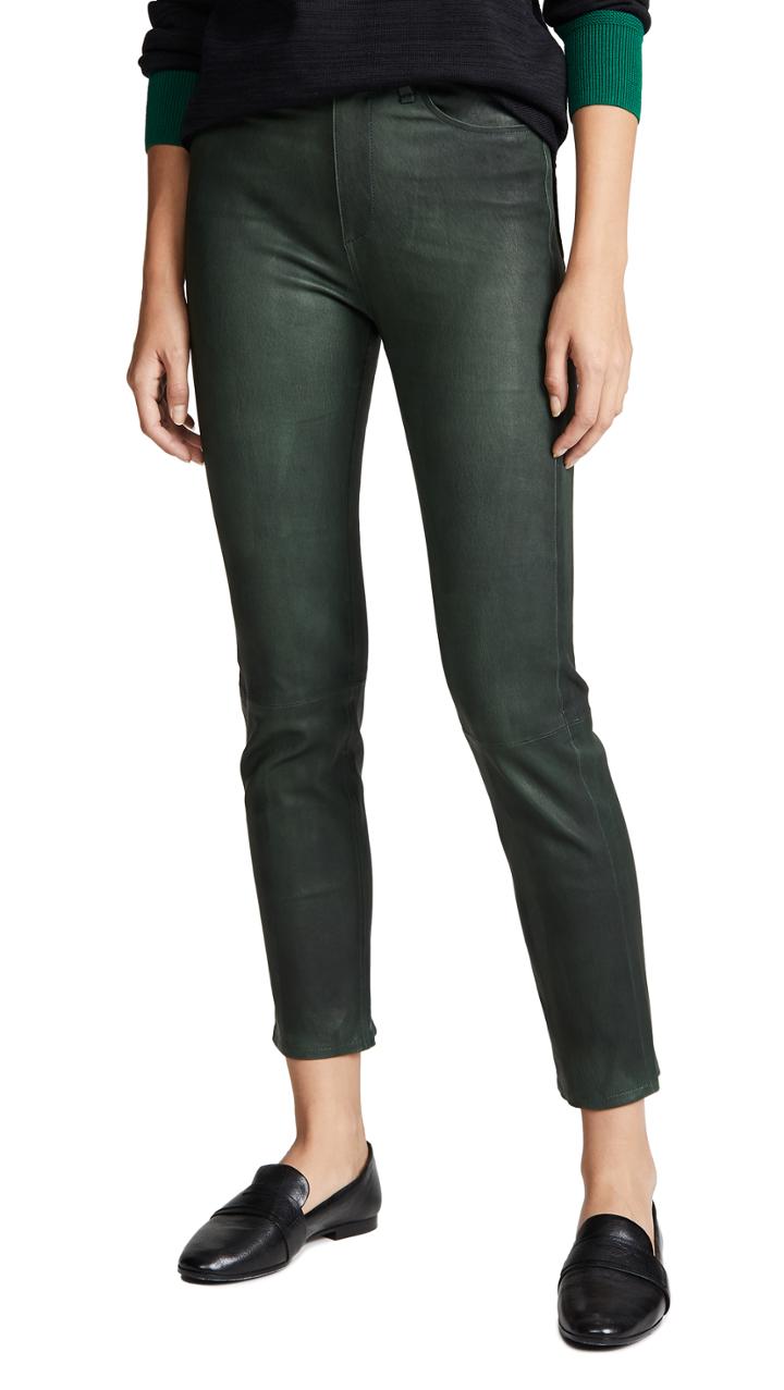 Rag Bone Jean Ankle Leather Cigarette Pants