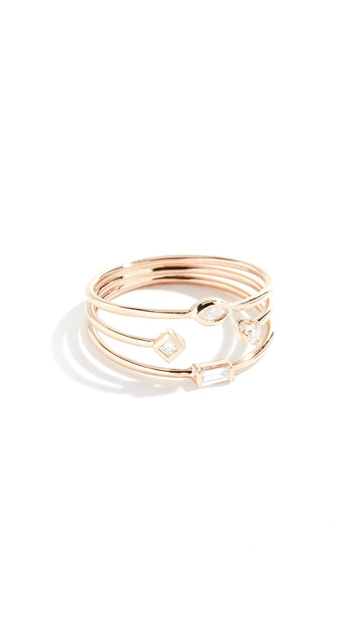 Zoe Chicco 14k Thin Band Mixed Ring