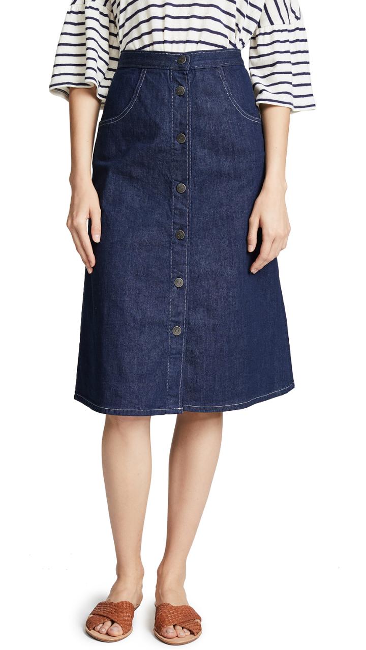 M I H Jeans Calicot Denim Skirt