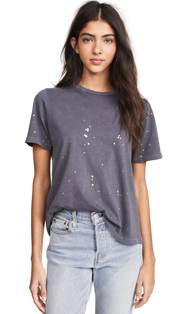 Monrow Oversized Tee With Foil Splatter